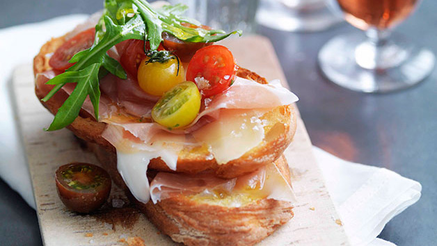 Prosciutto, Fontina, Rocket And Cherry Tomato Bruschetta - 9kitchen