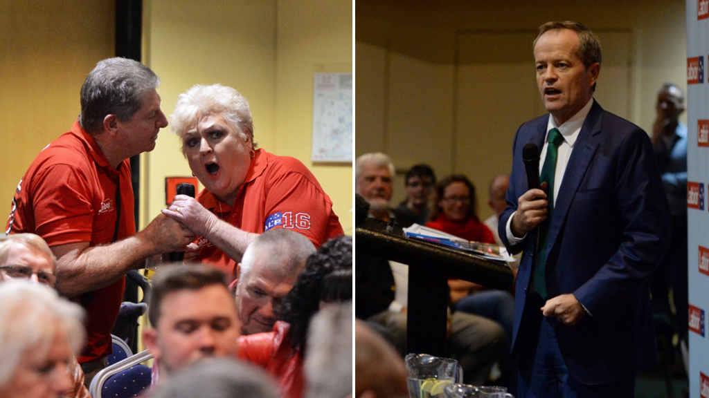 Bill Shorten's Caboolture town hall meeting gets rowdy - 9news.com.au
