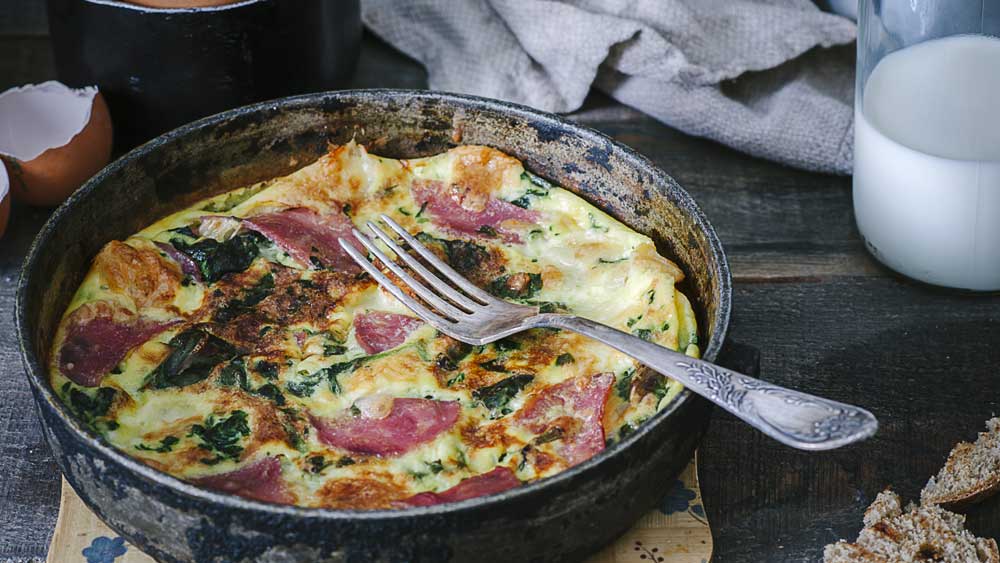 Weight loss bacon and spinach omelette 9Kitchen