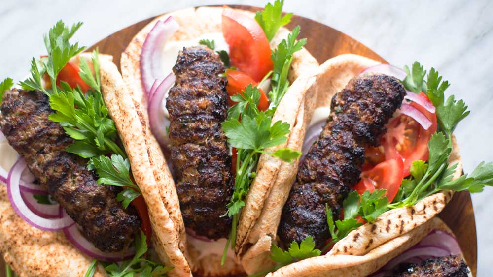 Beef Kofta Wrap With Tahini Sauce Kitchen