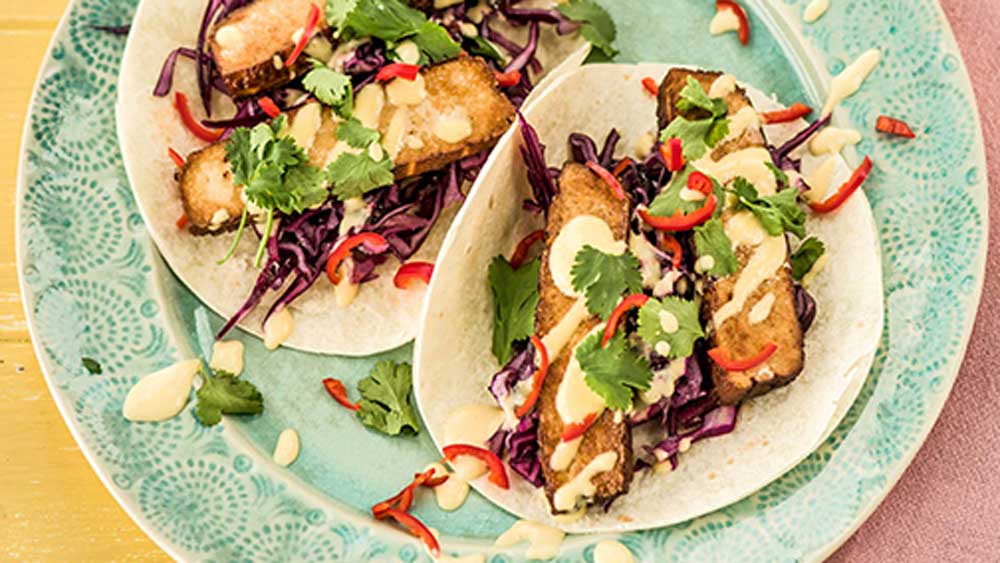 Spicy tofu tacos with mango mayonnaise 9Kitchen