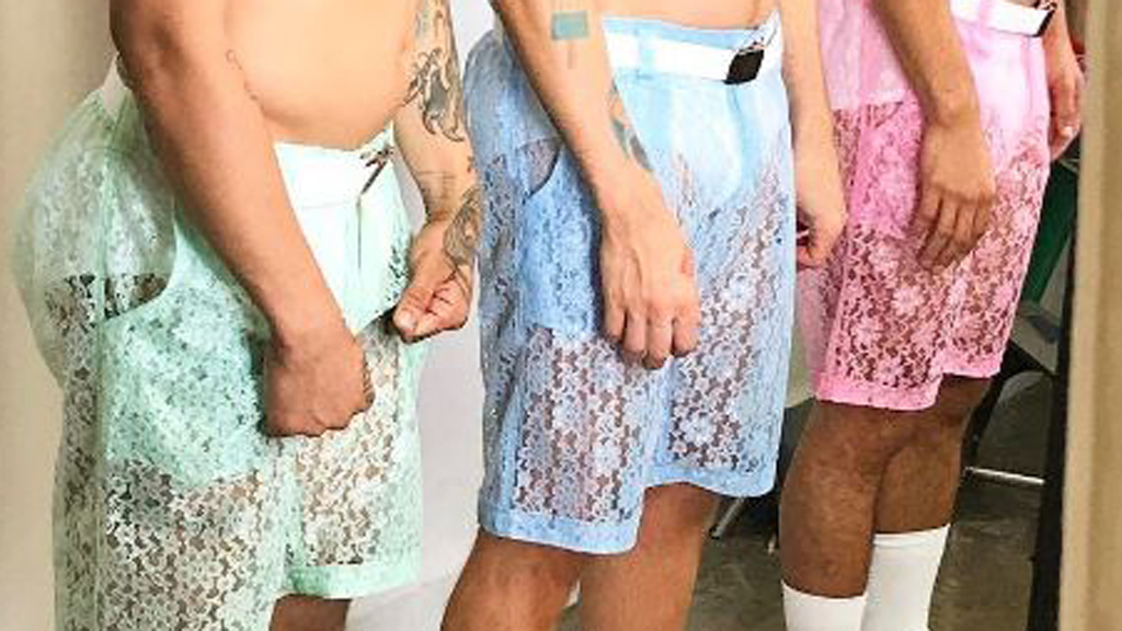 Internet Reacts to Lace Shorts for Men