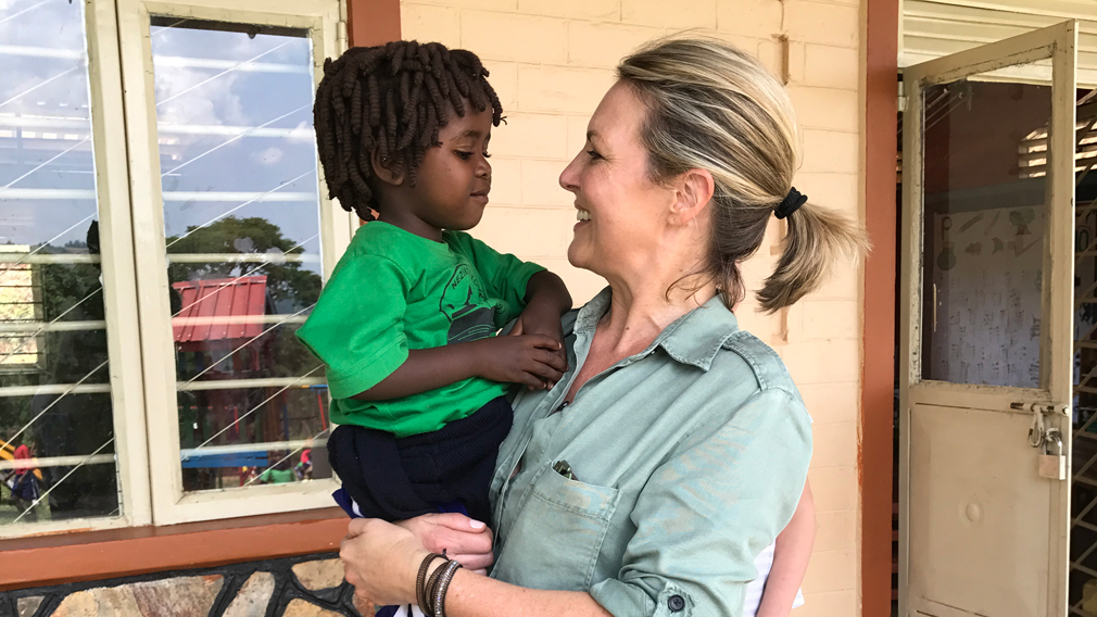 9NEWS presenter and journalist Georgie Gardner in Uganda. (9NEWS)