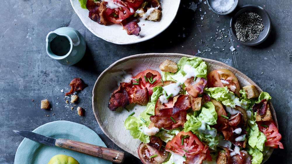 BLT salad with baconfried croutons 9Kitchen