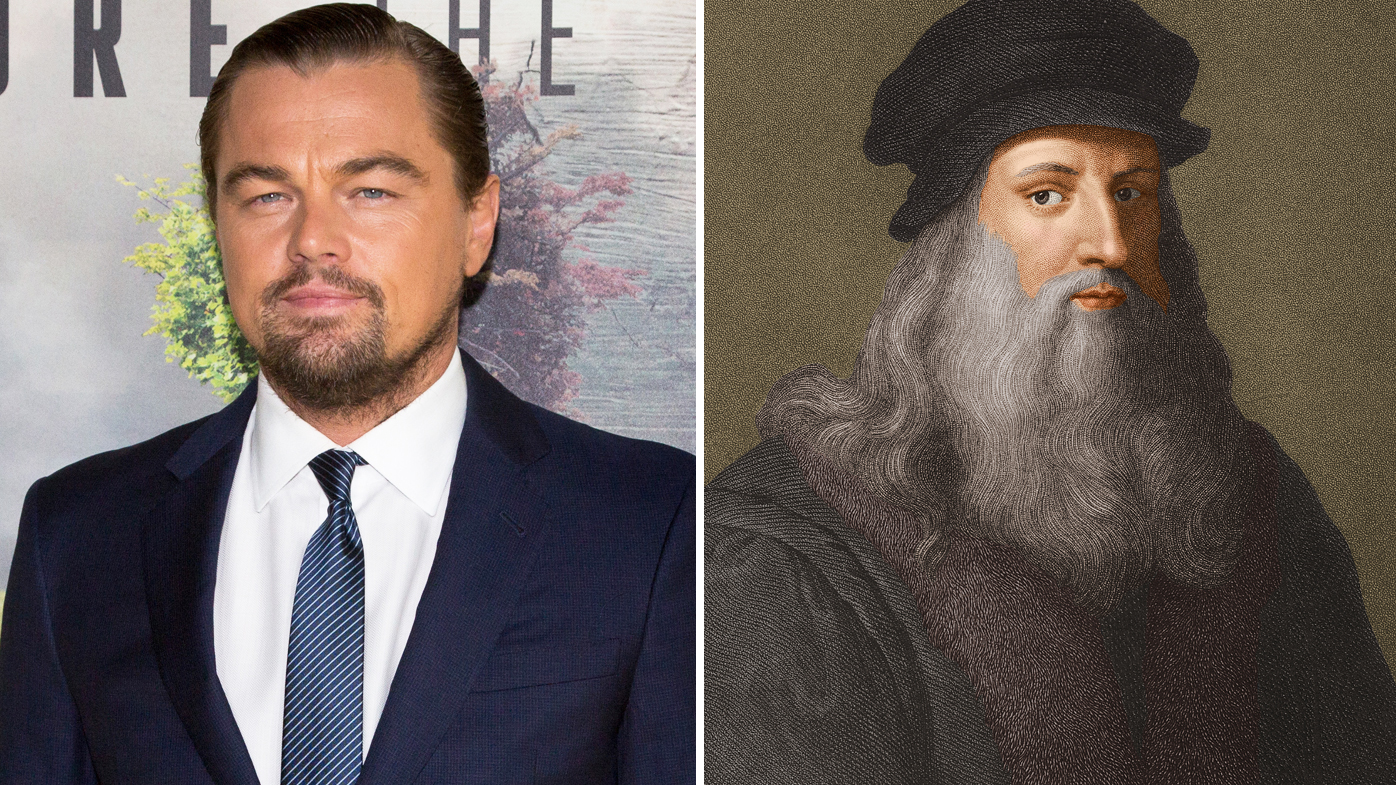 Leonardo Di Caprio and Leonardo da Vinci Images Getty
