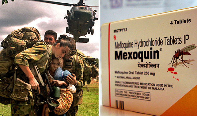 Australian soldiers serving in East Timor during 2000 to 2002 were given the anti-malaria drug mefloquine. (Photo: AAP).