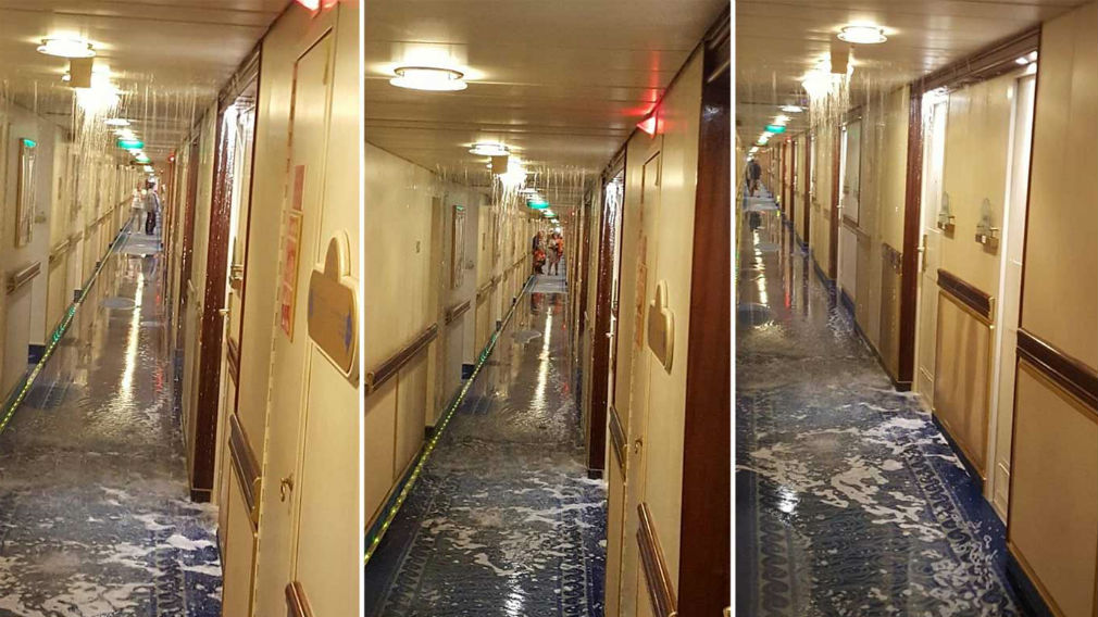 Passenger complains of 'leaking sewage' on flooded cruise ship
