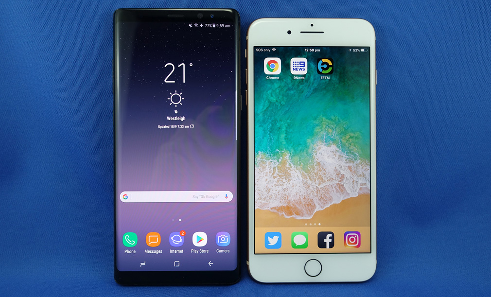 iphone 8 plus vs samsung note 10 lite