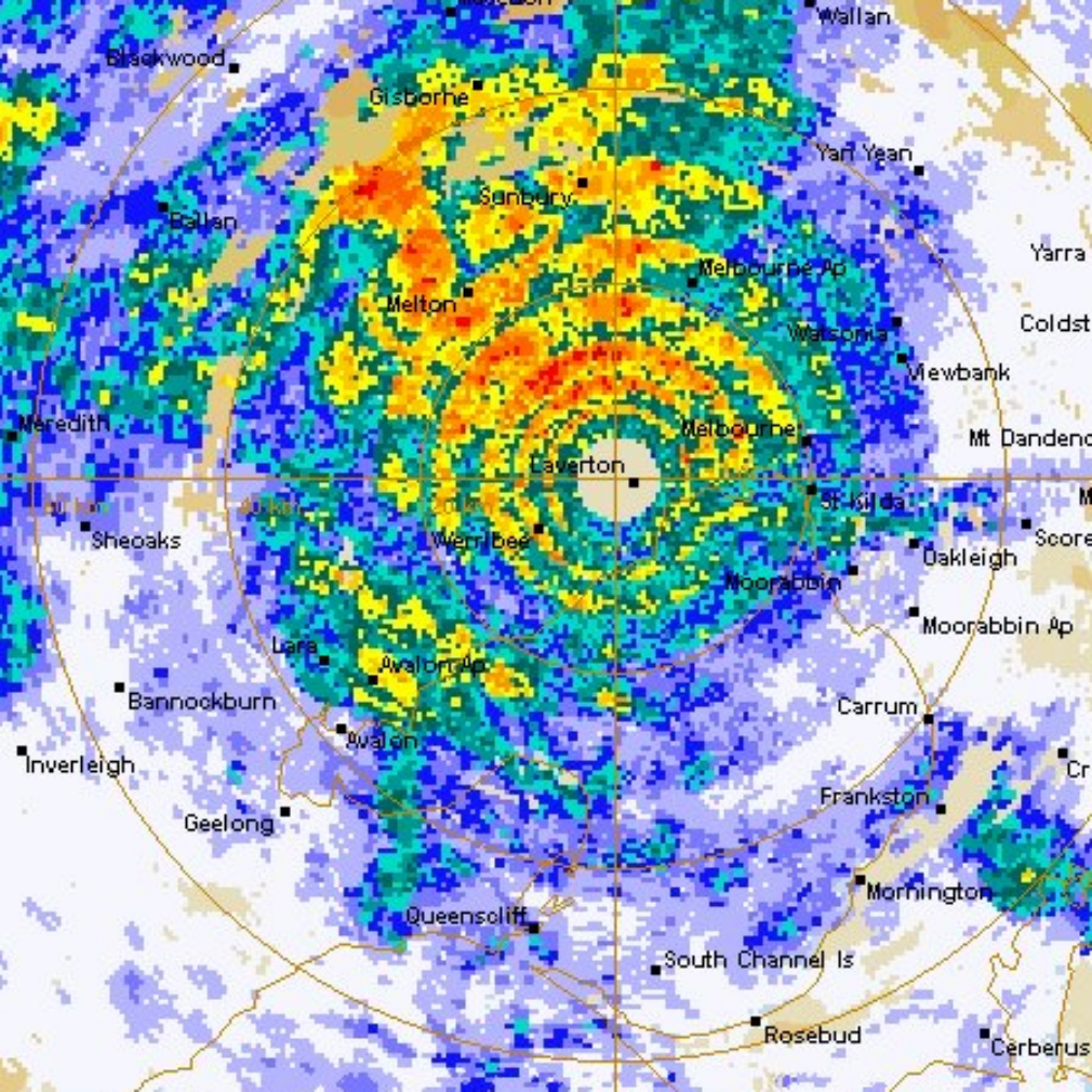 Freak Cyclone Appears Over Melbourne In Radar Glitch