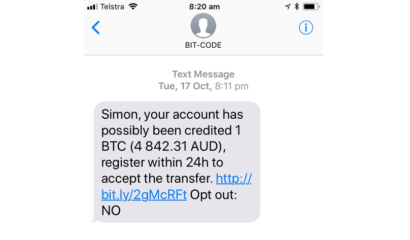 Bitcoin scam text metamask transfer eth