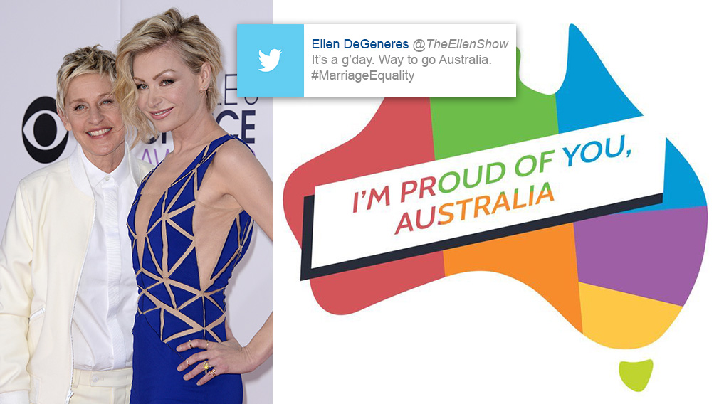 Ellen DeGeneres: 'It's a g'day. Way to go Australia'