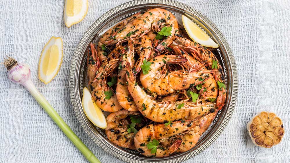 King prawns marinated in garlic, parsley and lemon 9Kitchen