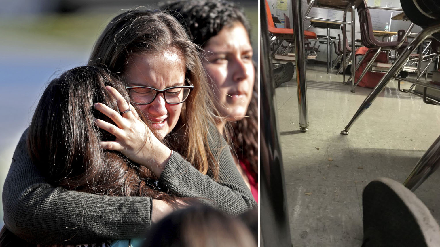 Our f***ing school is getting shot up’: Terrified students post videos of Florida shooting