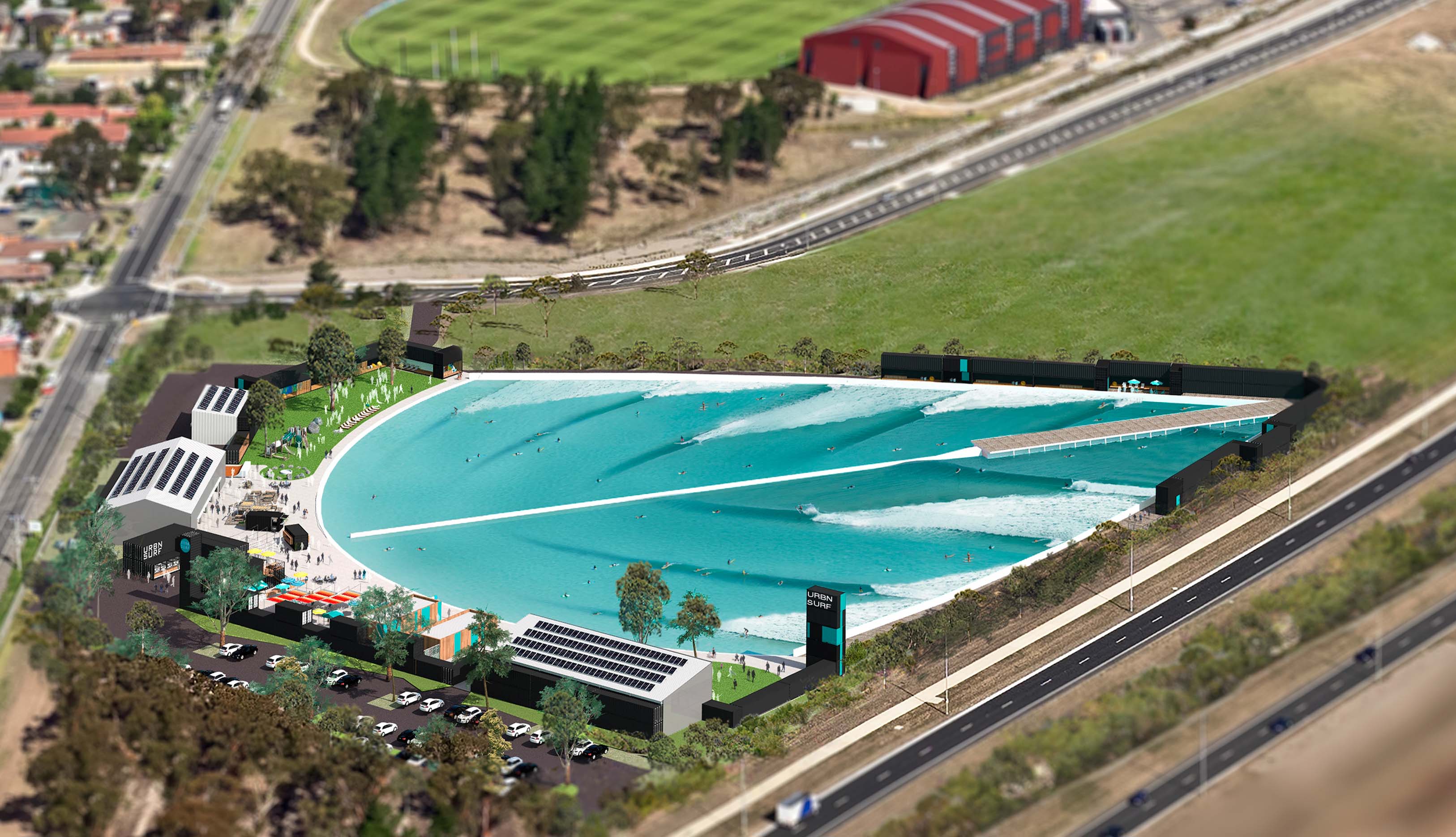 Surf park URBNSURF Melbourne begins construction at Tullamarine Airport