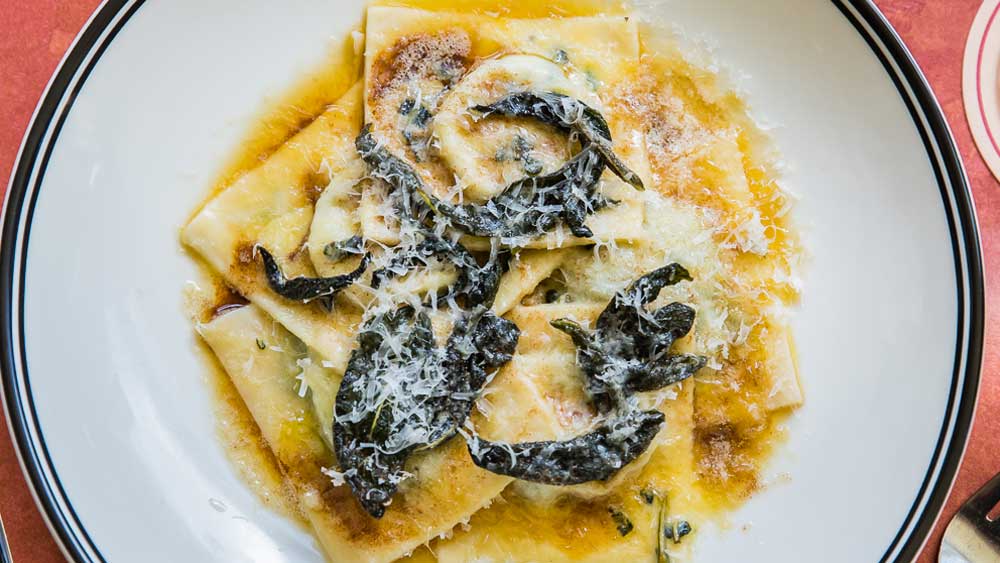 Spinach and Ricotta Ravioli with Burnt Butter Sage recipe 9Kitchen