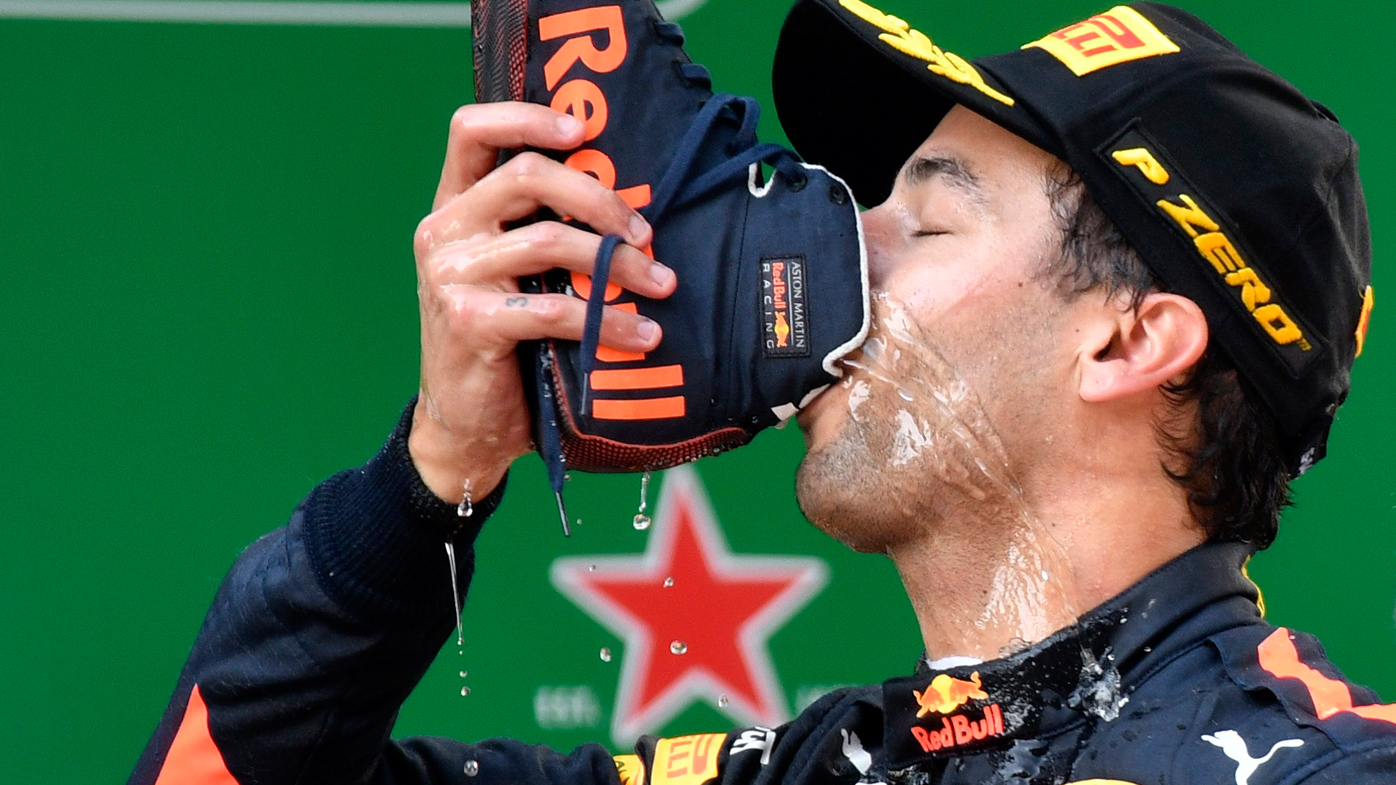 Daniel Ricciardo ponders 'Helmety' after 'Shoey' F1 future ... - 1396 x 785 jpeg 797kB