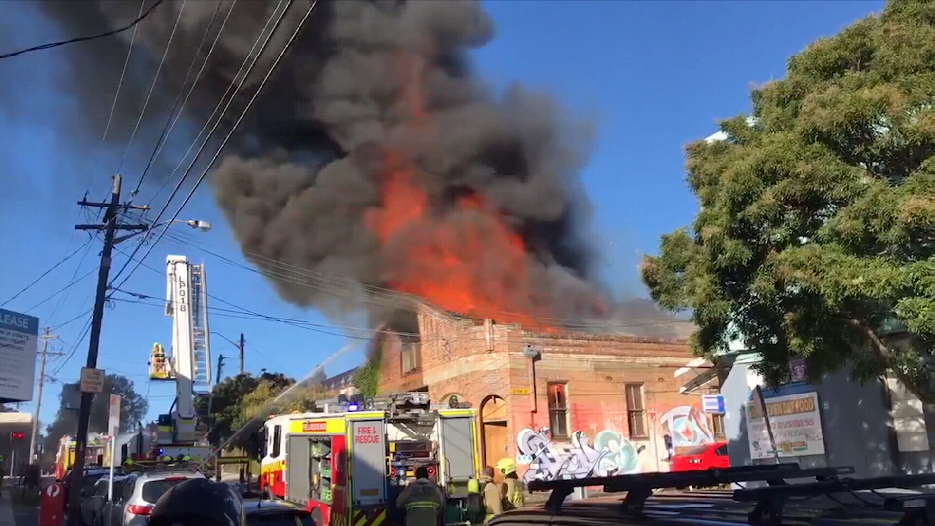 Camperdown fire: Blaze engulfs factory