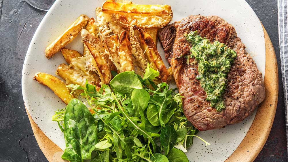 Sirloin steak with parmesan fries 9Kitchen