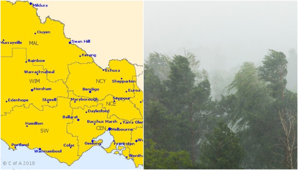 Melbourne weather Winds, storms approaching