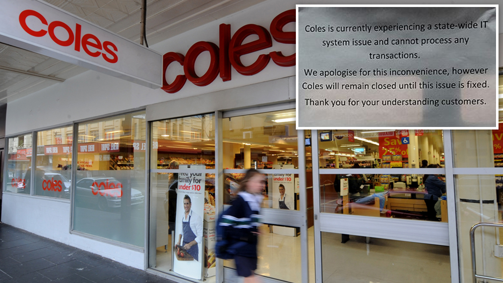 Coles stores closed due to nationwide register outage