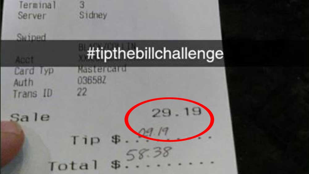 'Tip of the bill challenge' sees diners leaving 100 percent tips 9Kitchen