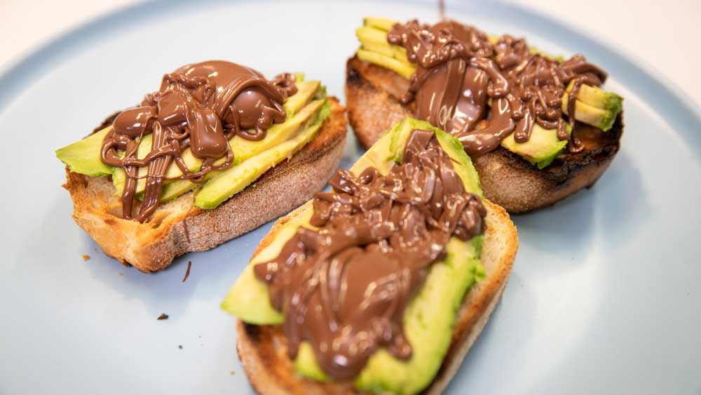 Avocado and Nutella on toast 9Kitchen