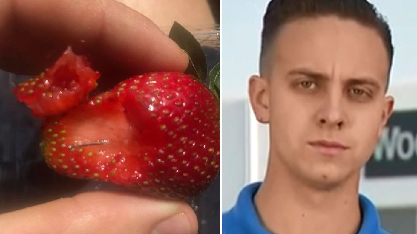 Strawberry recall Queensland man hospitalised after eating sewing needle