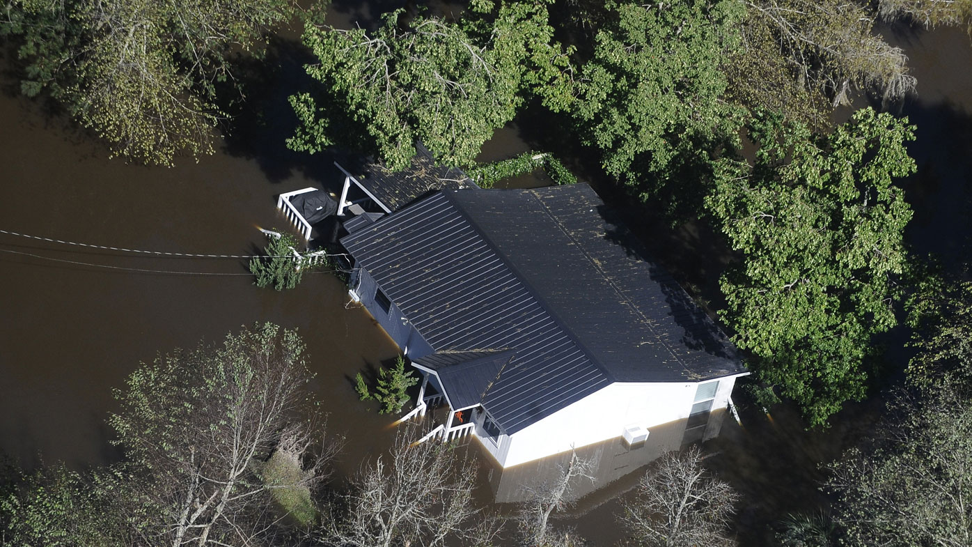 Hurricane Florence about to hit North and South Carolina, USA
