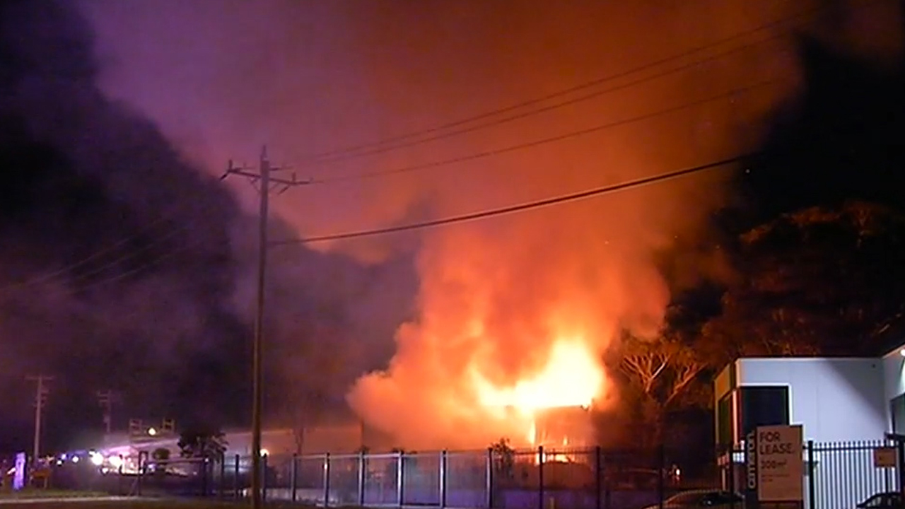 Canola oil factory engulfed in flames