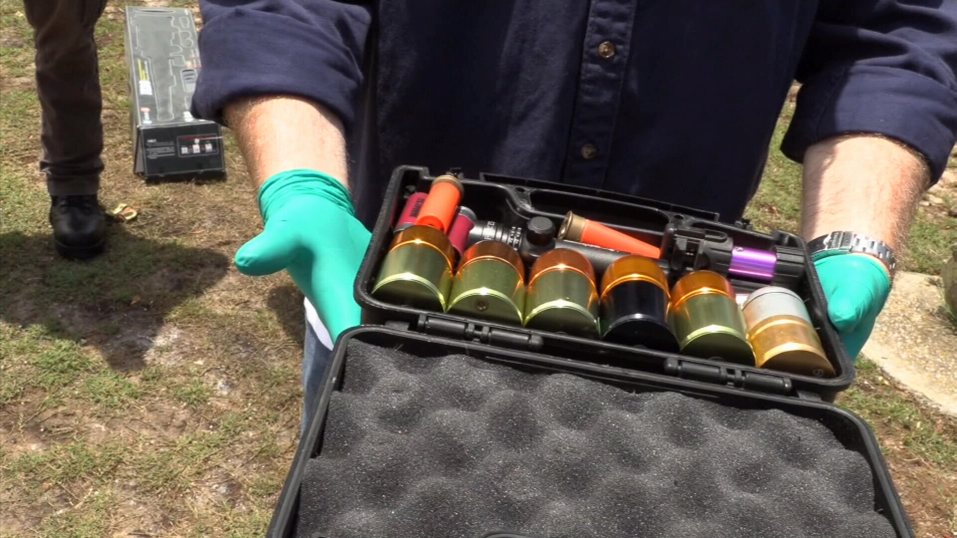 Hunter man arrested over grenade, gun and drug stash
