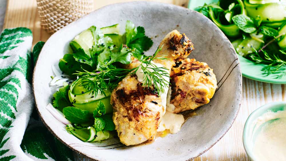 Yogurt marinated BBQ chicken drumsticks 9Kitchen