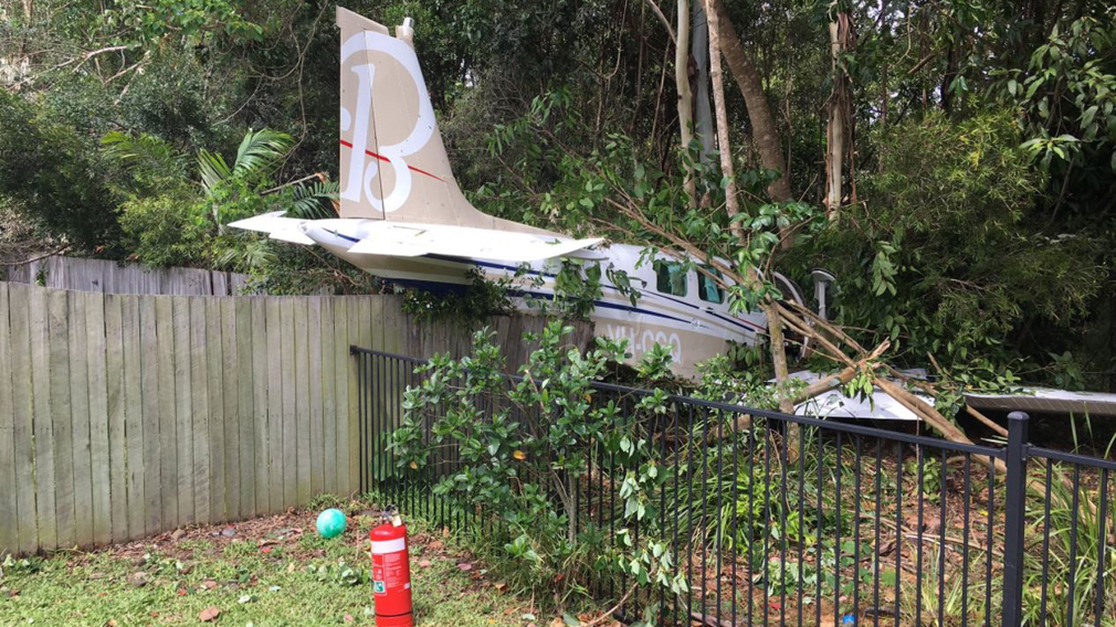 Queensland news Light plane crashes into back yard of Sunshine Coast home