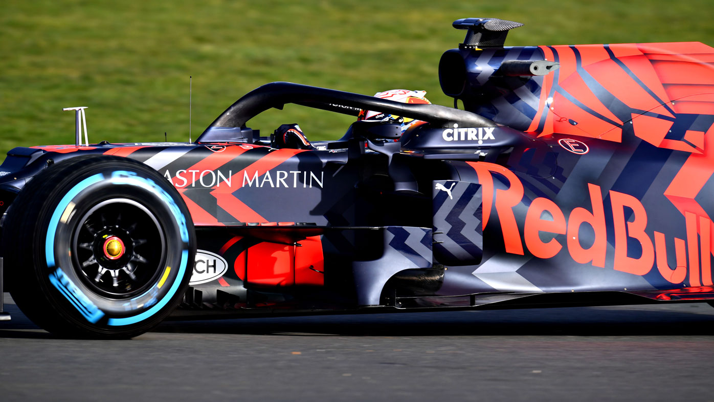 F1 2019 Red Bull livery, RB15, Max Verstappen Silverstone testing