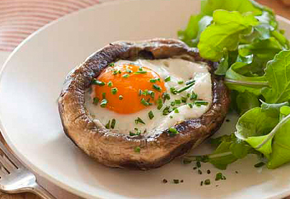 Egg in baked mushroom recipe - 9kitchen