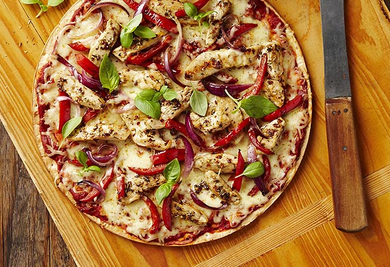 Mediterranean Chicken Pizza With Basil 9Kitchen