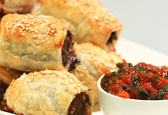 Lyndey Milan's Spicy Lamb Sausage Rolls - 9Kitchen