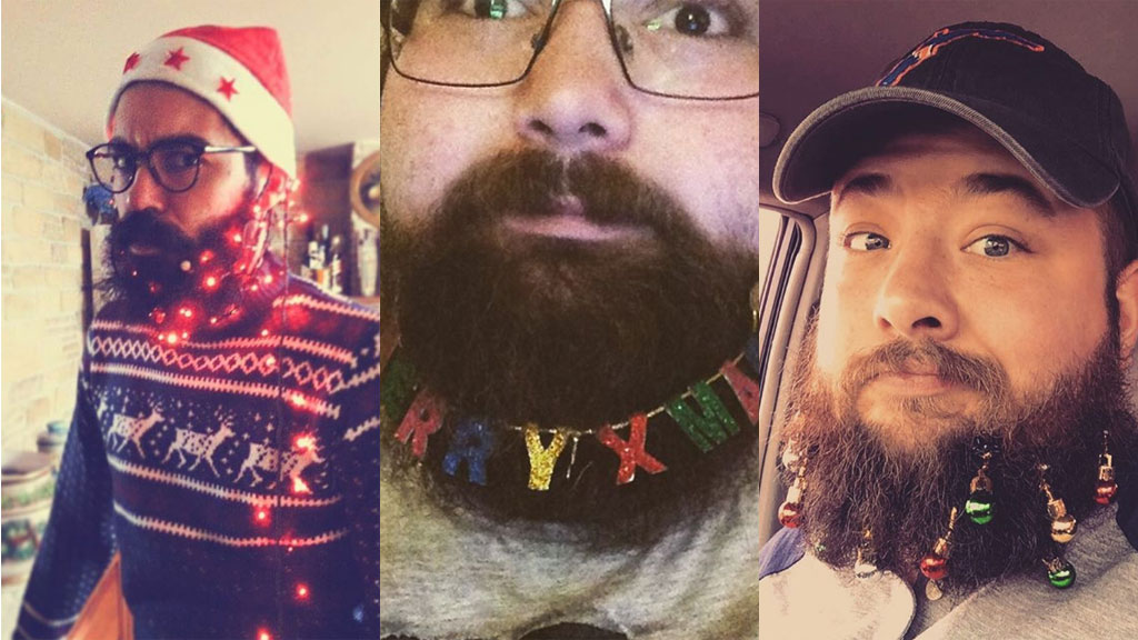 Men are decorating their beards for Christmas, and we kind of love it