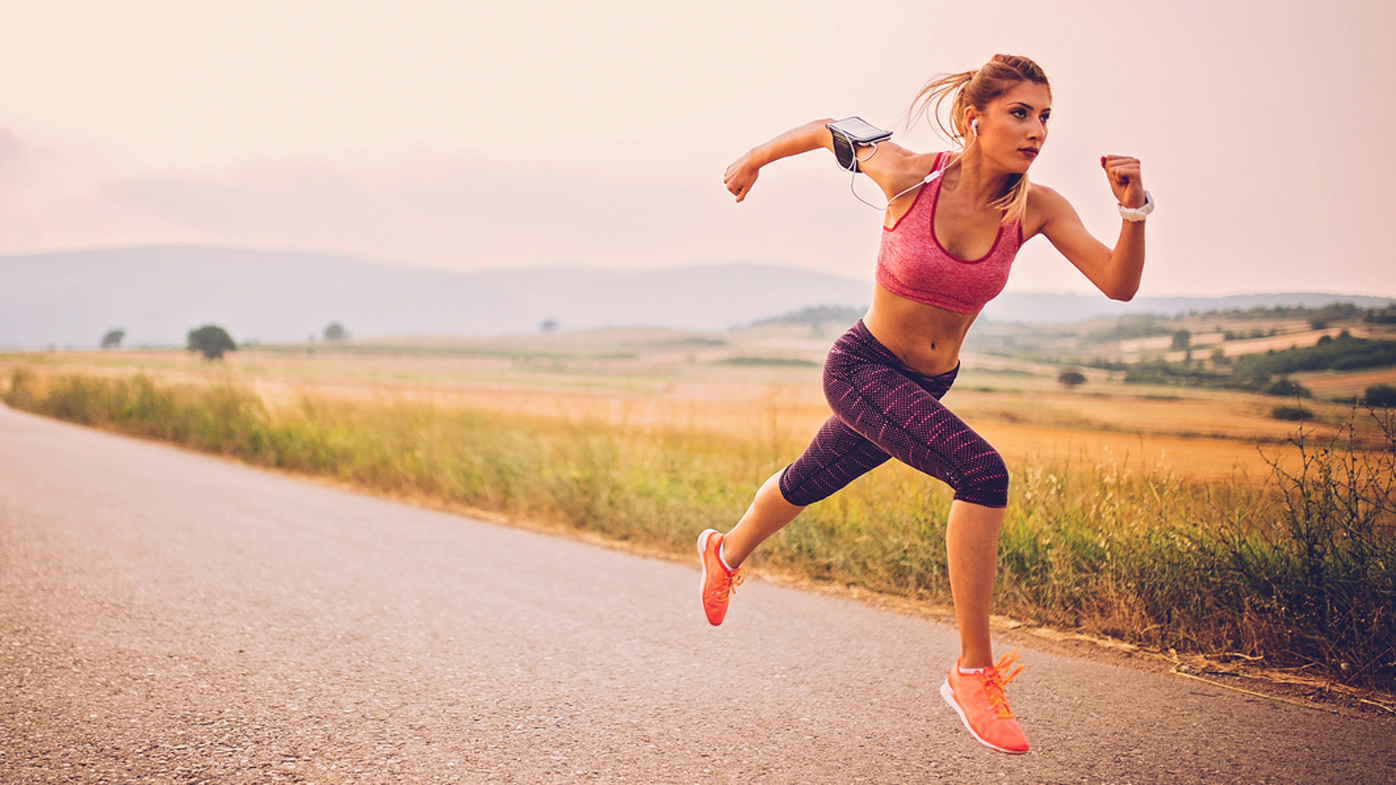 Jogger girl captured images