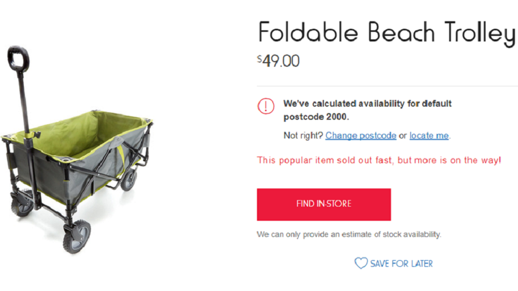 The 49 Kmart Foldable Beach Trolley you didn't know you needed