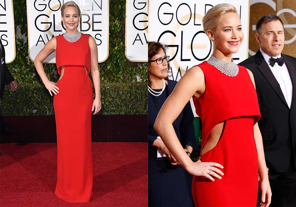 Jennifer Lawrence on how to navigate red carpet style while suffering from bloat