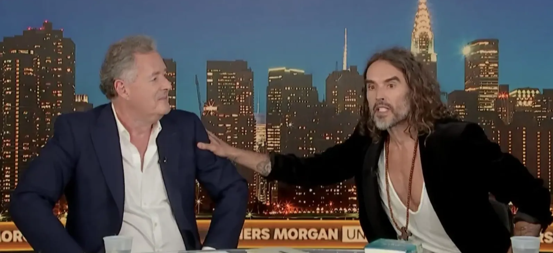 Piers Morgan claims Russell Brand was 'inappropriately tactile' during now-viral Bible verse interview