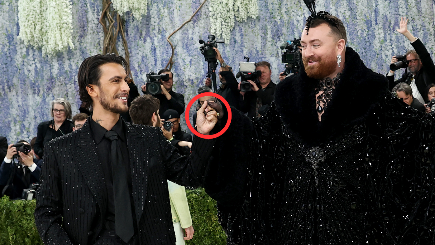 Huge secret singer Sam Smith was hiding as they walked Met Gala red carpet