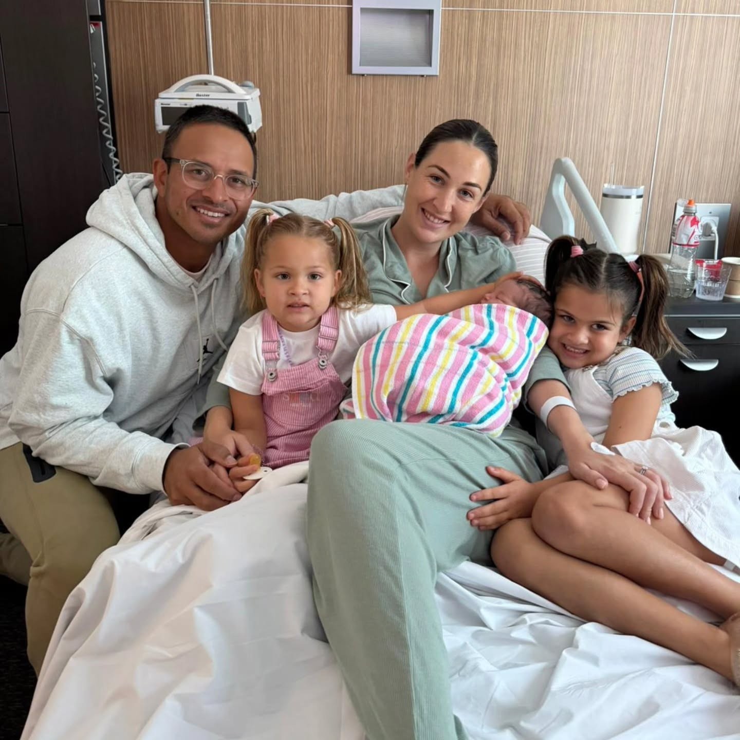 'Must be an openers thing': David Warner's cheeky comment as Usman Khawaja and wife Rachel welcome third child