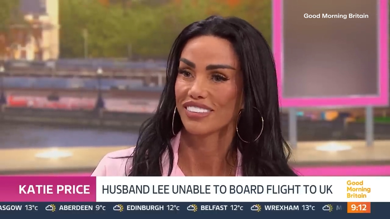 Katie Price forced to deny husband is detained in Dubai during live TV appearance