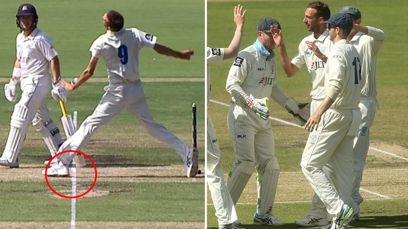 Cricket Umpire misses monster noball in Sheffield Shield final