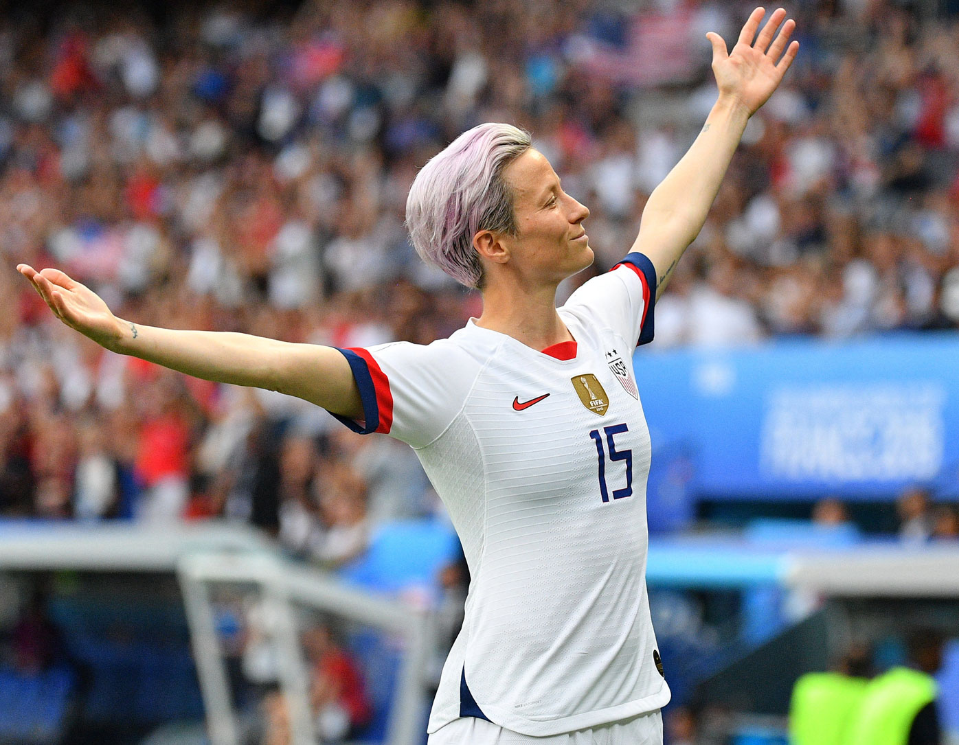 USA goal celebrations, World Cup 2019 Alex Megan Rapinoe