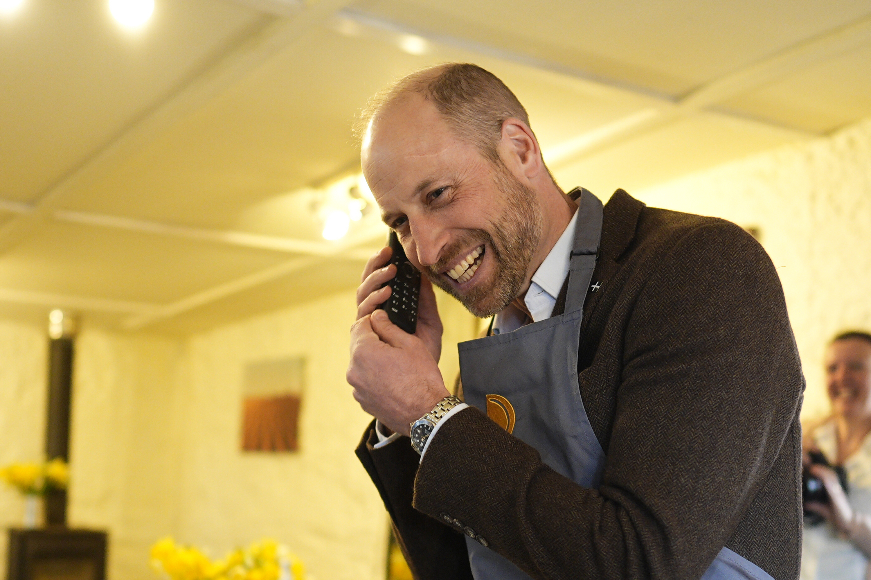 Customer gets the surprise of her life as future King takes her pasty order