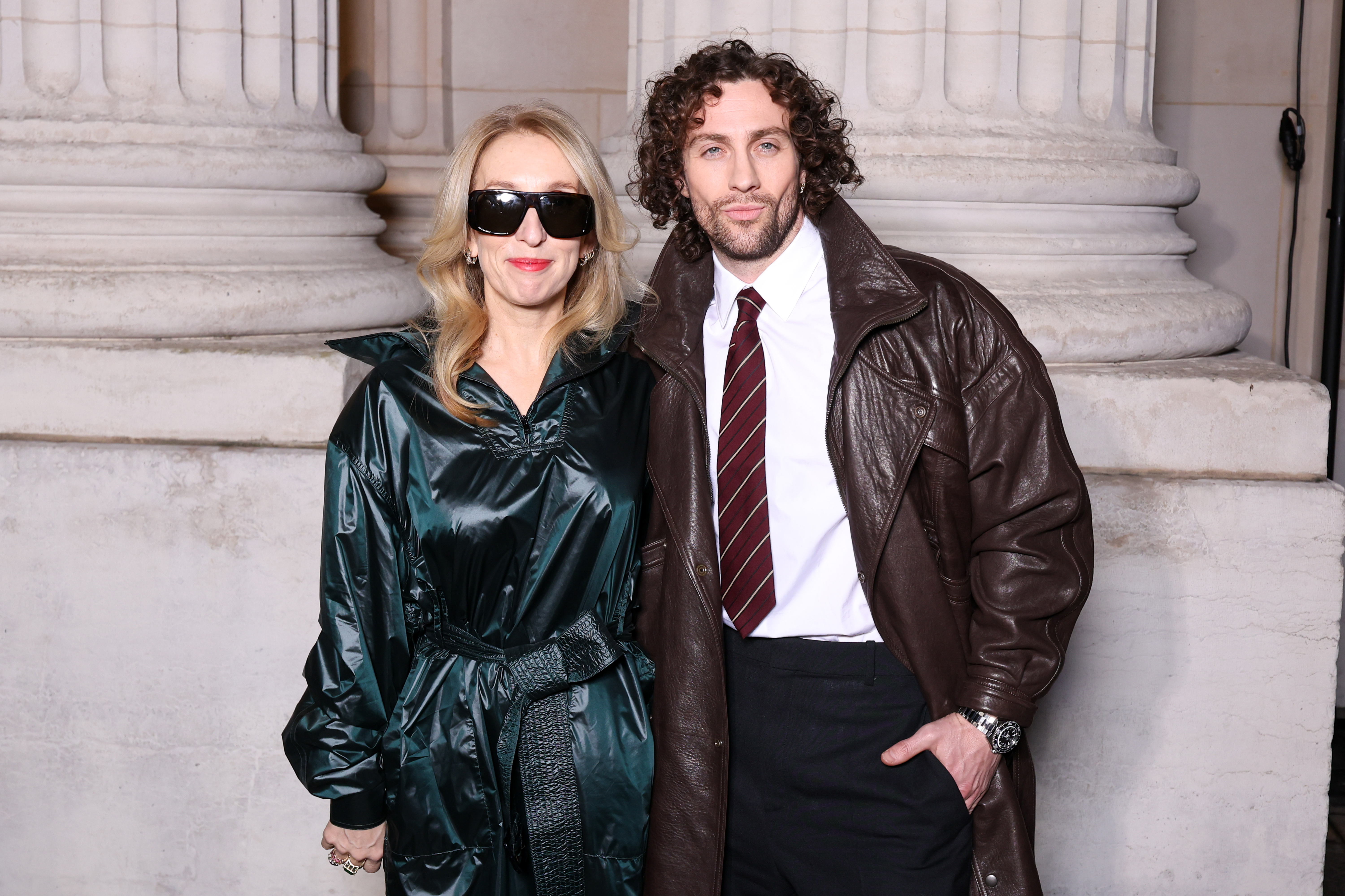 Aaron Taylor-Johnson, 35, and wife Sam, 58, enjoy a date night in Paris at fashion show