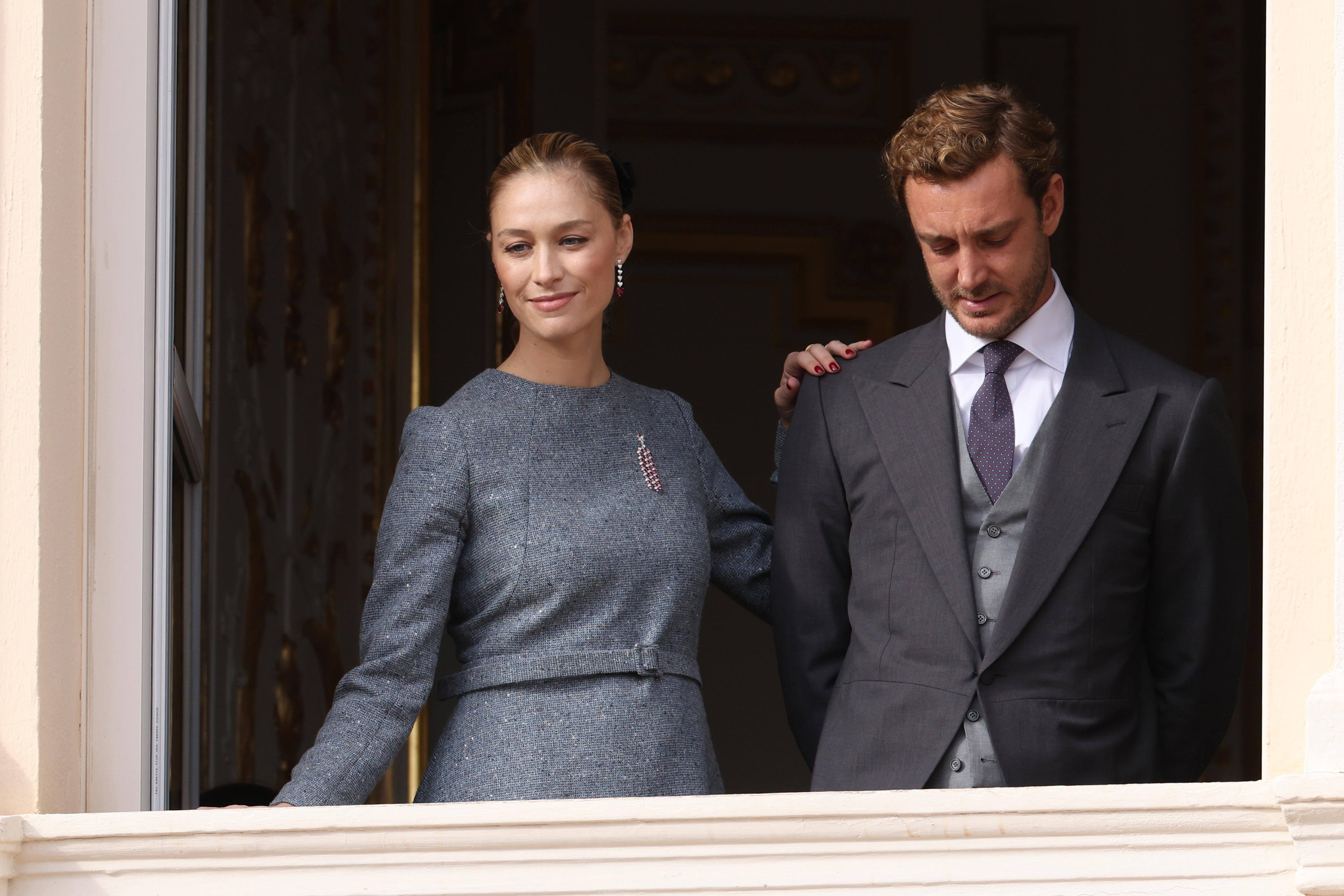 Beatrice Borromeo makes first appearance since birth of daughter as she joins Monaco's royal family on National Day