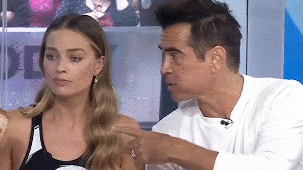 Margot Robbie left stunned as her co-star Colin Farrell accidentally swears on live TV